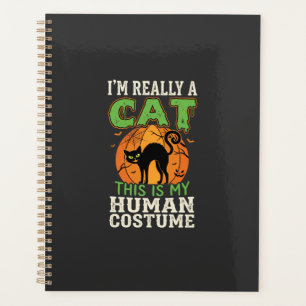 Halloween-Katzen-Mensch-Kostüm Lustiges Design Planer