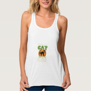 Halloween-Katzen-Menschen-Kostüm Lustiges Design Tank Top