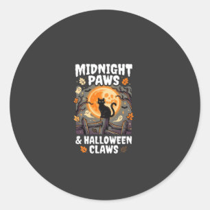 Halloween Katzen Mond Unfug Runder Aufkleber