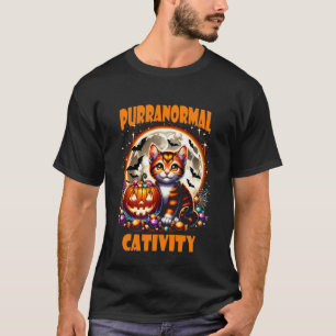 Halloween-Katzen-Purranormal-Cativity-Faulheits-Ko T-Shirt