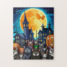 Halloween-Katzen