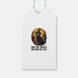 Halloween-Katzen-Shirt Vintage-Gravur Gruselig Sch Geschenkanhänger
