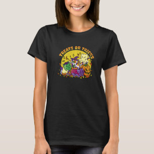 Halloween-Katzen Süßigkeiten oder Saures T-Shirt
