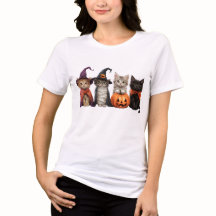 Halloween-Katzen-T-Shirt