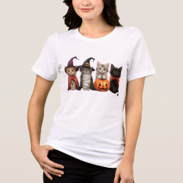 Halloween-Katzen-T-Shirt Tri-Blend Shirt