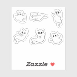 Halloween-Katzenbou Aufkleber