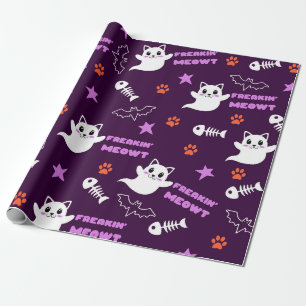 Halloween-Katzengast Geschenkpapier