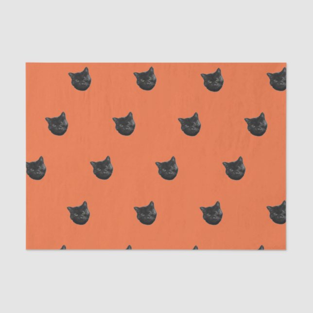 Halloween Katzengewebe Geschenktasche Spülung Seidenpapier (Vorderseite)