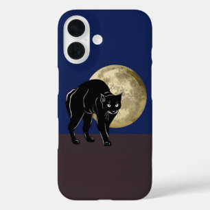 Halloween Katzenjammer auf Vollmondnacht iPhone 16 Hülle