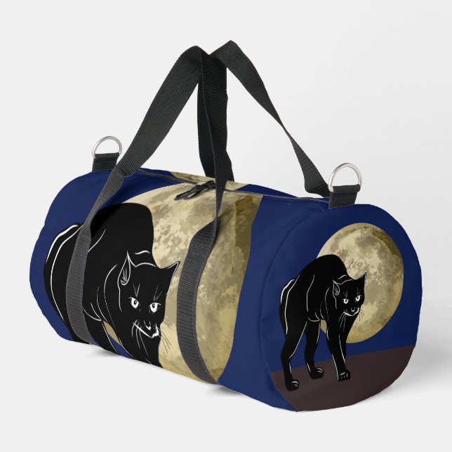 Halloween Katzenjammer auf Vollmondnacht Duffle Bag (Linke Seite)