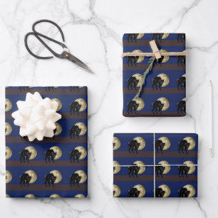 Halloween Katzenjammer auf Vollmondnacht Geschenkpapier Set