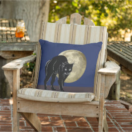 Halloween Katzenjammer auf Vollmondnacht Kissen