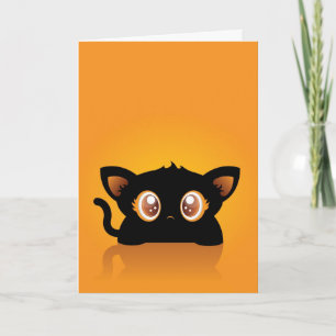 Halloween-Katzenkarte Karte