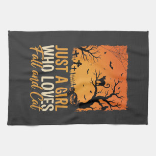 Halloween Katzenliebhaber Herbstsonnenuntergang Gr Geschirrtuch