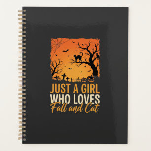 Halloween Katzenliebhaber Herbstsonnenuntergang Gr Planer