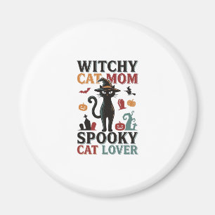 Halloween Katzenmutter Vintage Hexen Katzenliebhab Magnet