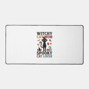 Halloween Katzenmutter Vintage Hexen Katzenliebhab Schreibtischunterlage