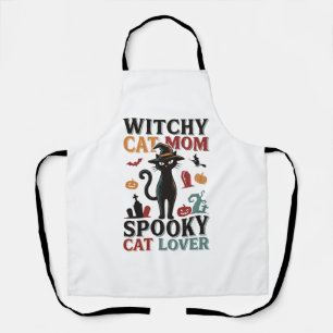 Halloween Katzenmutter Vintage Hexen Katzenliebhab Schürze