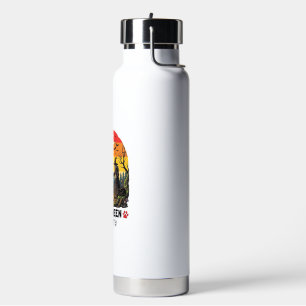 Halloween-Katzenparty Hexenkessel Schwarze Katzen Trinkflasche