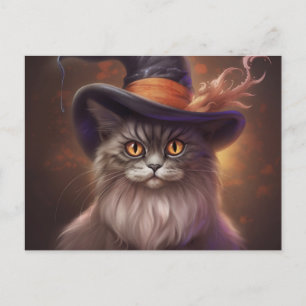 Halloween-Katzenpostkarten Postkarte