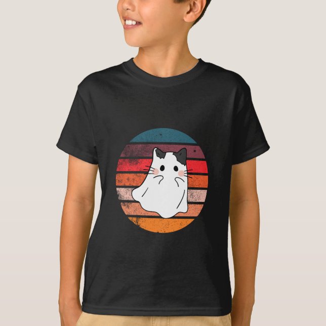 Halloween-Katzenwirbel T-Shirt (Vorderseite)