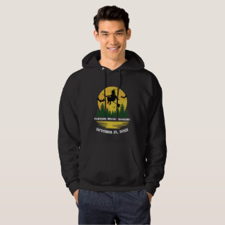 Halloween Kaution Hexe überquert flying Broomstick Hoodie