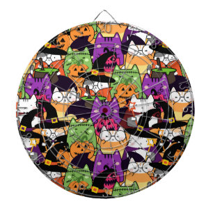 Halloween Kawaii Cat Pattern Dartscheibe