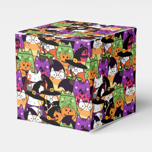 Halloween Kawaii Cat Pattern Geschenkschachtel (Vorderseite)