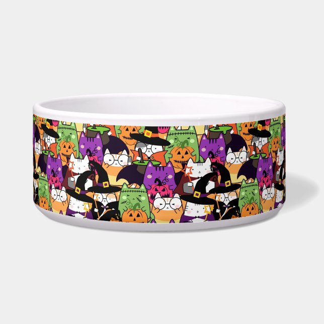Halloween Kawaii Cat Pattern Napf (Vorderseite)