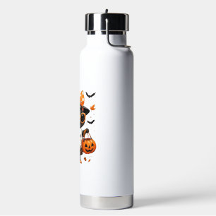 Halloween Kawaii Katze � Hexenkatze mit Kürbis und Trinkflasche
