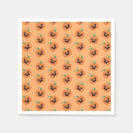 Halloween Kawaii-Kürbismuster Serviette