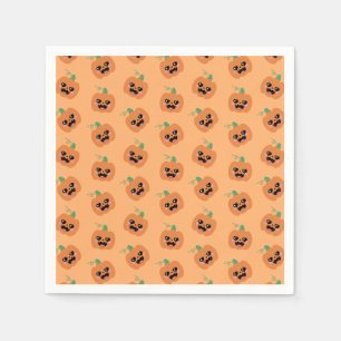 Halloween Kawaii-Kürbismuster Serviette