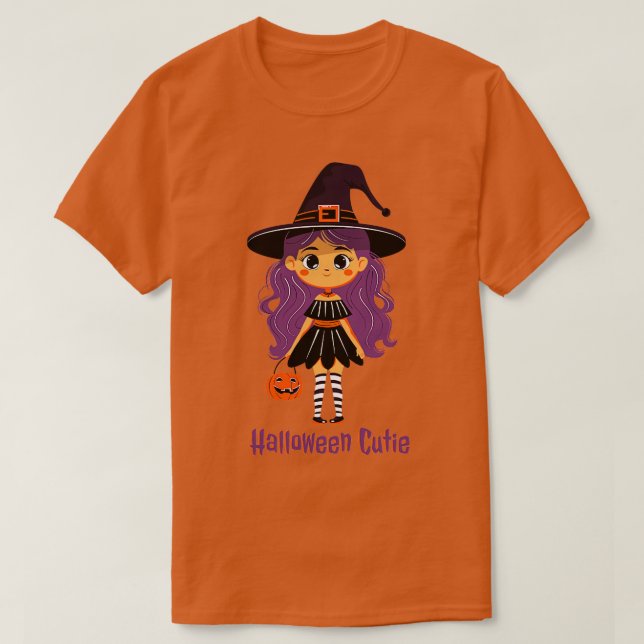 Halloween Kawaii Niedlich Hexe TShirt (Design vorne)