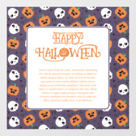 Halloween Kawaii Pattern Fensteraufkleber