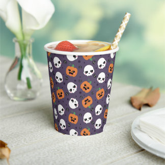 Halloween Kawaii Pattern Pappbecher