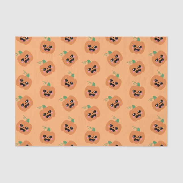 Halloween Kawaii Pumpkins Pattern Seidenpapier (Vorderseite)