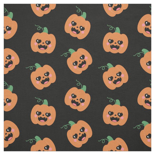 Halloween Kawaii Pumpkins Pattern Stoff (Muster)