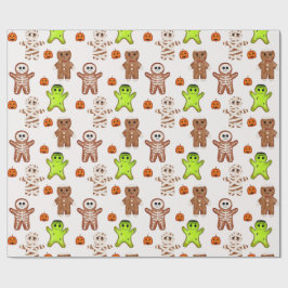 Halloween-Keksmuster-Geschenkpapier Geschenkpapier