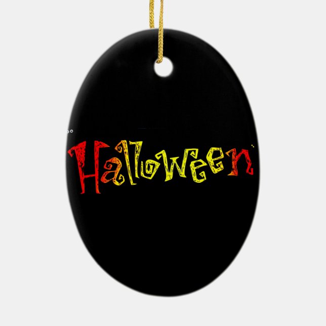 Halloween-Keramik Keramikornament (Hinten)
