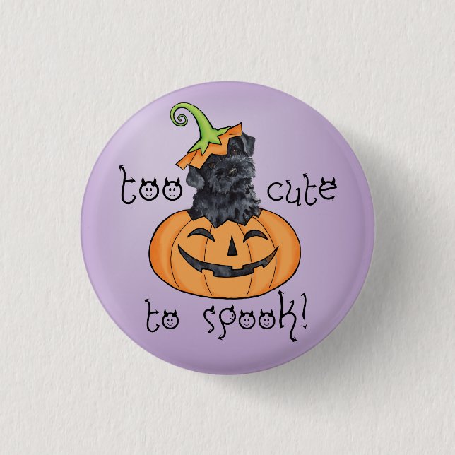 Halloween Kerry Blue Terrier Button (Vorderseite)