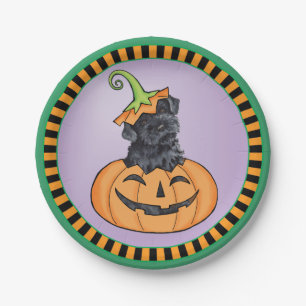 Halloween Kerry Blue Terrier Pappteller