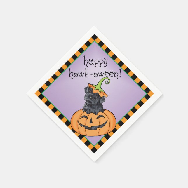 Halloween Kerry Blue Terrier Serviette (Ecke)