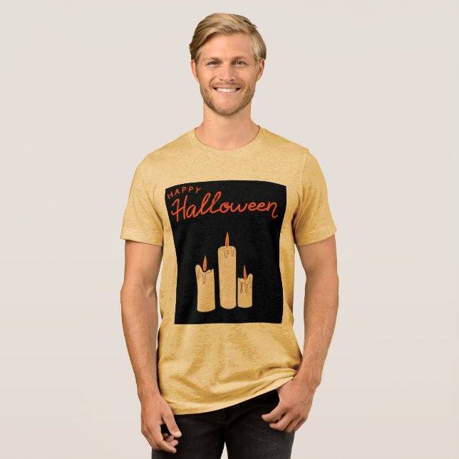 Halloween-Kerzen im Shirt (Vorderseite voll)