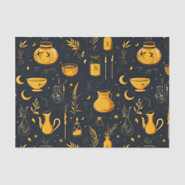 Halloween-Kessel und -Tränke Seidenpapier (Vorderseite)