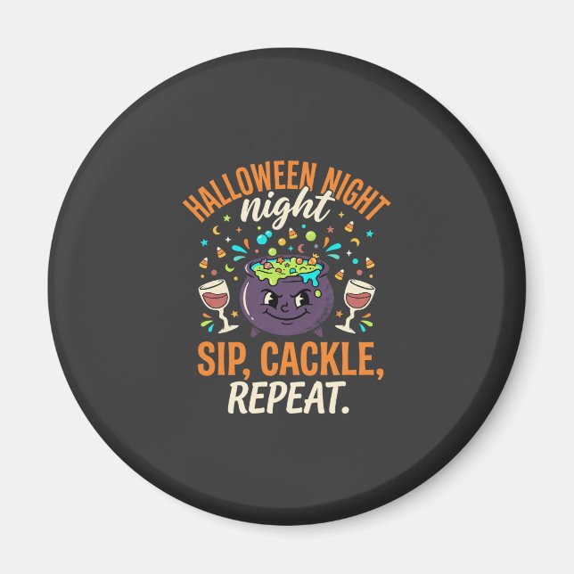 Halloween-Kesselparty-Jubel Magnet (Vorne)