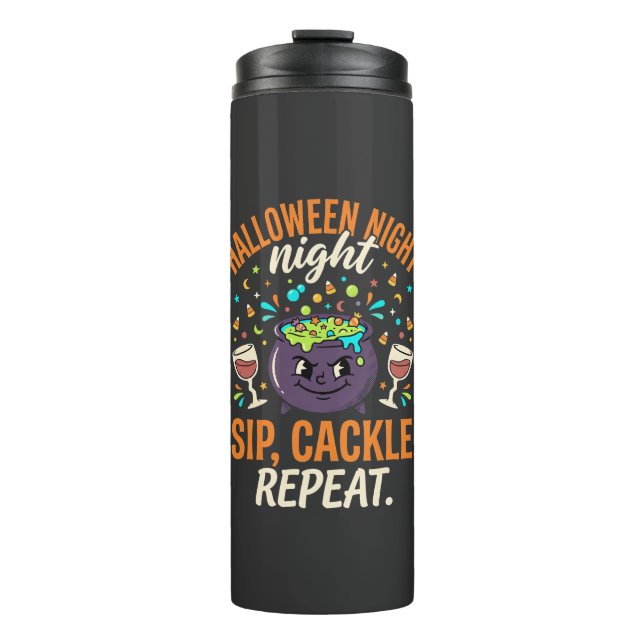 Halloween-Kesselparty Prost Thermosbecher (Vorderseite)
