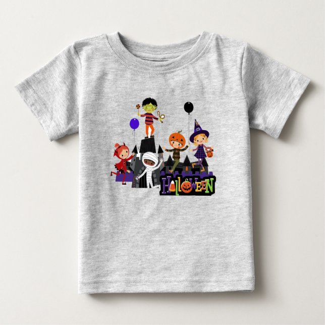 Halloween Kids in Kostümkind Baby T-shirt (Vorderseite)