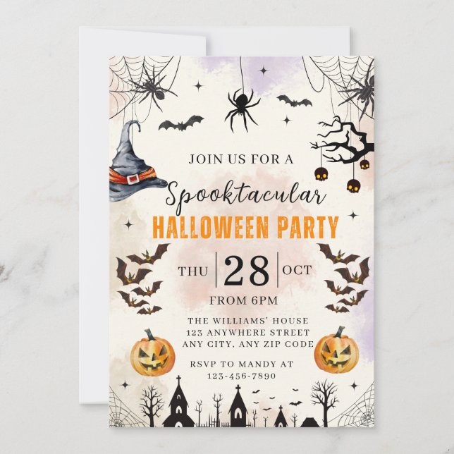 Halloween Kids Spooktacular Party Invitation Einladung (Vorderseite)
