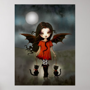 Halloween-Kind Süßer Vampir Poster