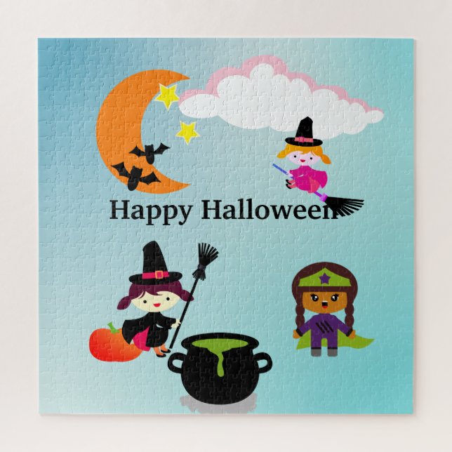 Halloween-Kinder Puzzle (Vertikal)